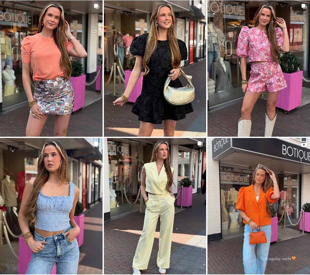 volg botique fashion in lisse op instagram, facebook en tiktok, nieuw binnen inspo voor koningsdag voor dames